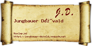 Jungbauer Dévald névjegykártya